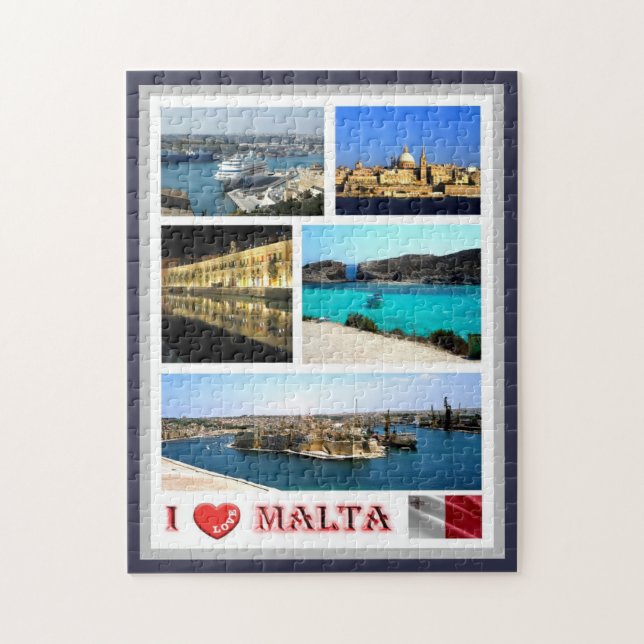 Malta - I Liebe - Puzzle (Vertikal)