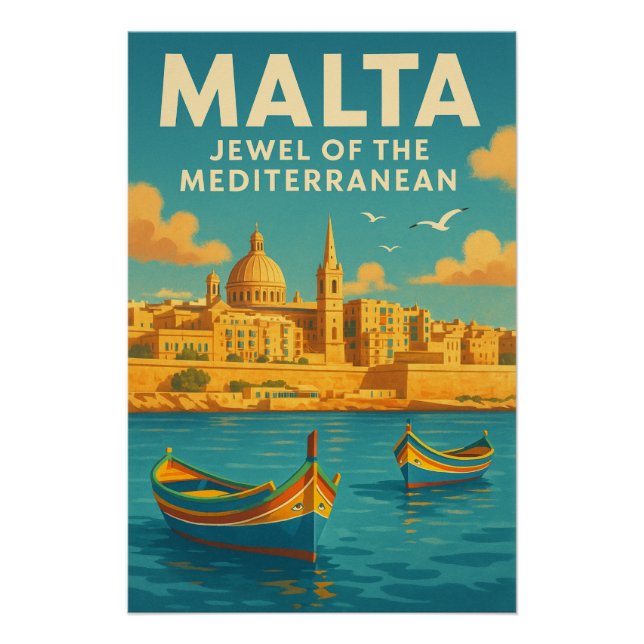 MALTA – JUWEL DES MITTELMEERS POSTER (Vorderseite)