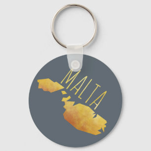 Malta-Karte Schlüsselanhänger