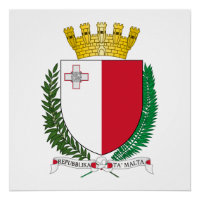 Malta Landeswappen Symbol Emblem Flagge