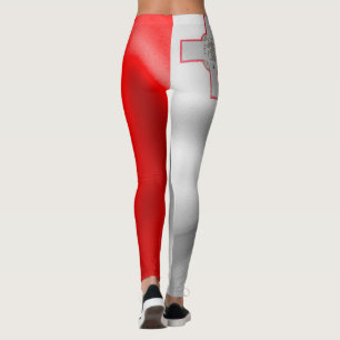 Malta Leggings unter Flagge