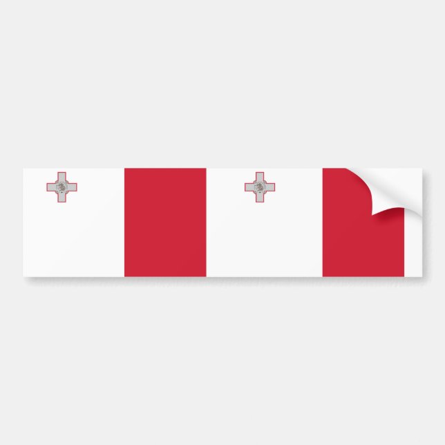 Malta, Malta-Flagge Autoaufkleber (Vorne)