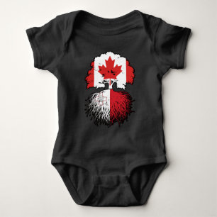 Malta Maltese Canadian Canada Tree Roots Flag Baby Strampler