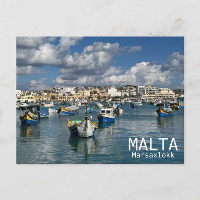 Malta - Marsaxlokk Postcard! Postkarte (Vorderseite)