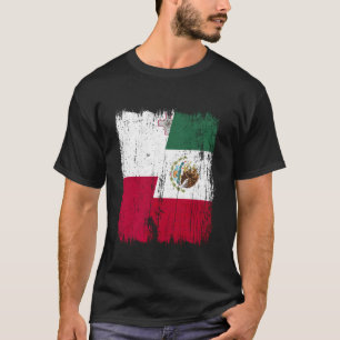 Malta Mexiko Halbflagge Maltesisch Mexikanisches E T-Shirt