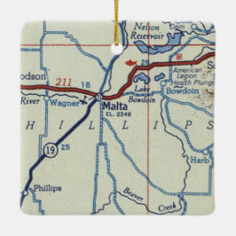 Malta Montana Vintage Karte Keramikornament