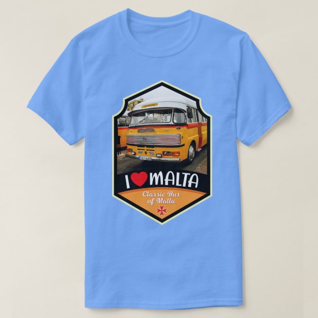 Malta Oldtimer Malteser Bus T-Shirt (Design vorne)