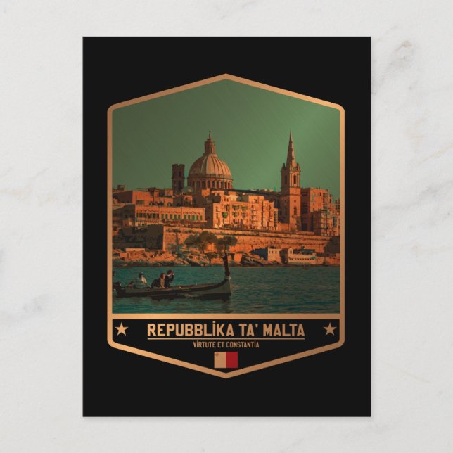 Malta Postkarte (Vorderseite)