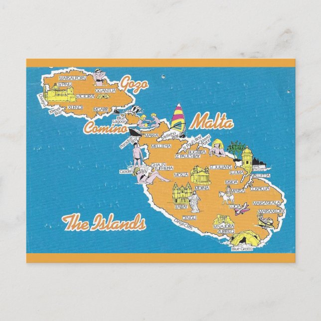 Malta Postkarte (Vorderseite)