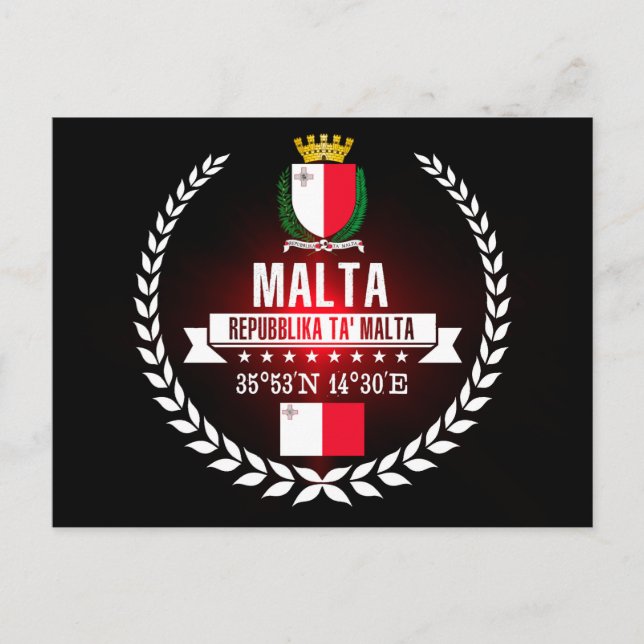 Malta Postkarte (Vorderseite)