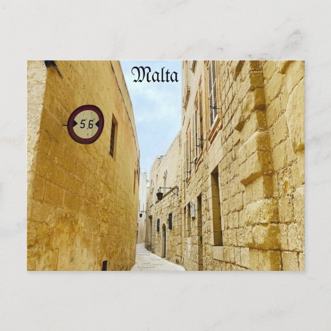 Malta Postkarte (Vorderseite)