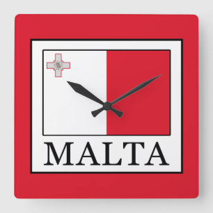 Malta Quadratische Wanduhr