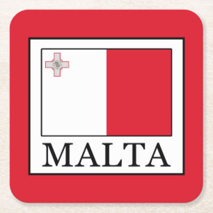 Malta Rechteckiger Pappuntersetzer