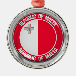 Malta Runde Emblem Ornament Aus Metall