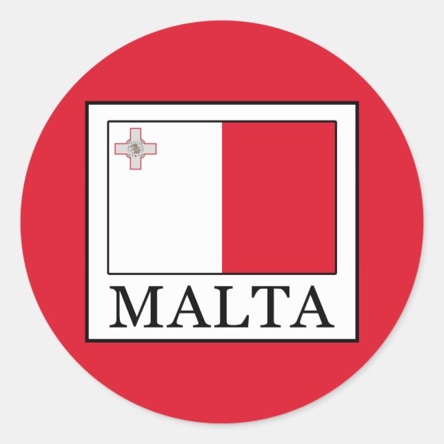 Malta Runder Aufkleber (Vorderseite)