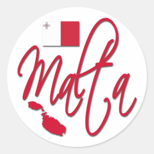 Malta Runder Aufkleber