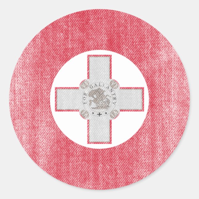 MALTA RUNDER AUFKLEBER (Vorderseite)