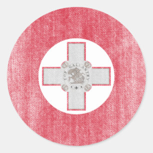 MALTA RUNDER AUFKLEBER