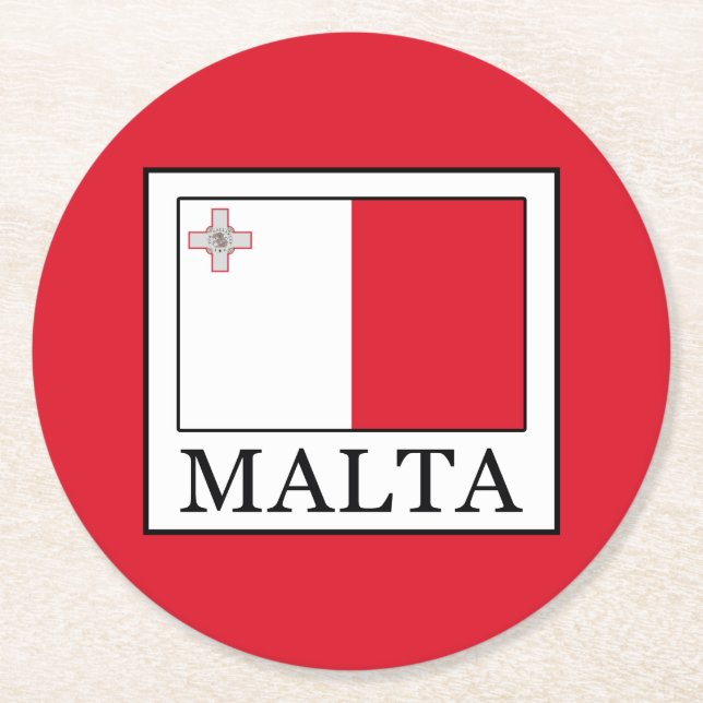 Malta Runder Pappuntersetzer (Vorderseite)