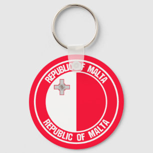 Malta-Rundes Emblem Schlüsselanhänger