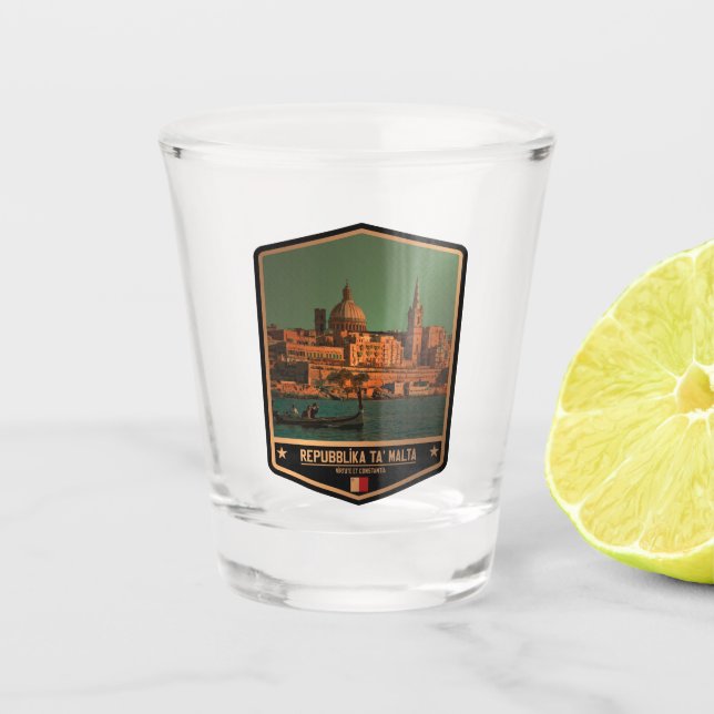 Malta Schnapsglas (Vorderseite)