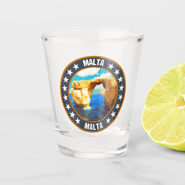 Malta Schnapsglas (Vorderseite)