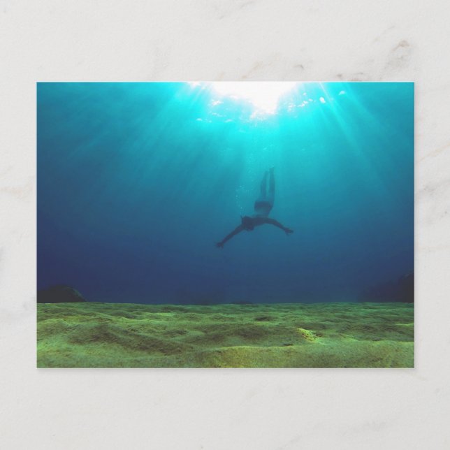 Malta Schnorcheln Postkarte (Vorderseite)