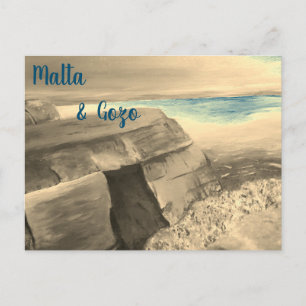 Malta- und Gozo-Ansichtskarte Postkarte