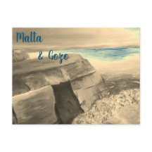 Malta- und Gozo-Ansichtskarte