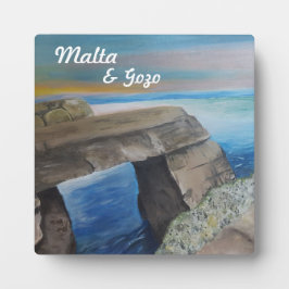 Malta und Gozo Souvenir Tabletop Plaque mit Easel Fotoplatte