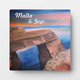 Malta und Gozo Souvenir Tabletop Plaque mit Easel Fotoplatte