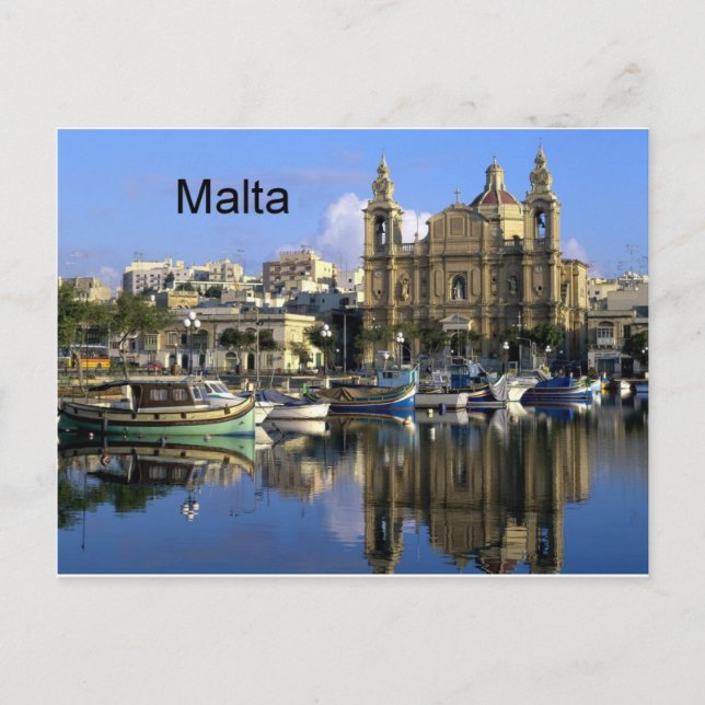 Malta Vallete Harbour (St.K. Postkarte (Vorderseite)