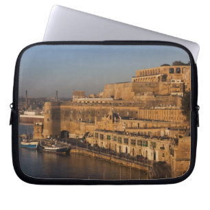 Malta, Valletta, Hafenansicht von Lower Barrakka Laptopschutzhülle