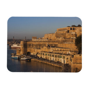 Malta, Valletta, Hafenansicht von Lower Barrakka Magnet