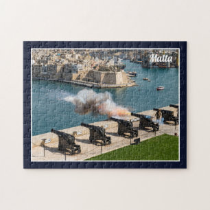 Malta Valletta Salutierbatterie Kanonenfeuer Puzzle