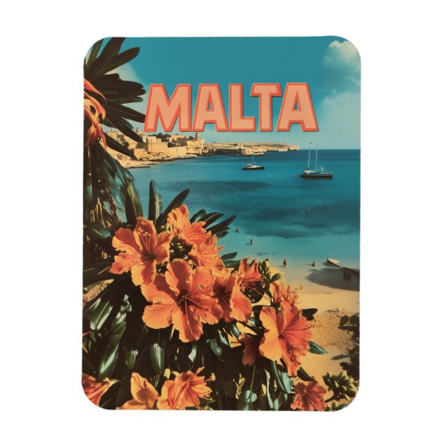 Malta Vintage Magnet (Vertikal)