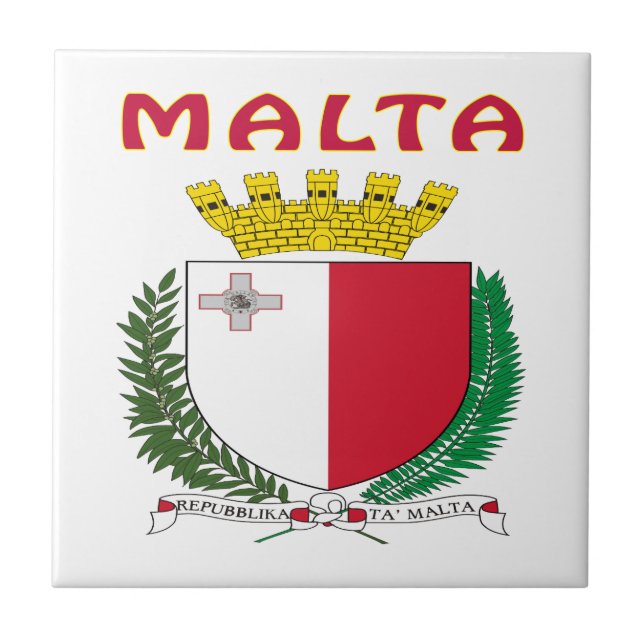 MALTA-Wappen Fliese (Vorderseite)