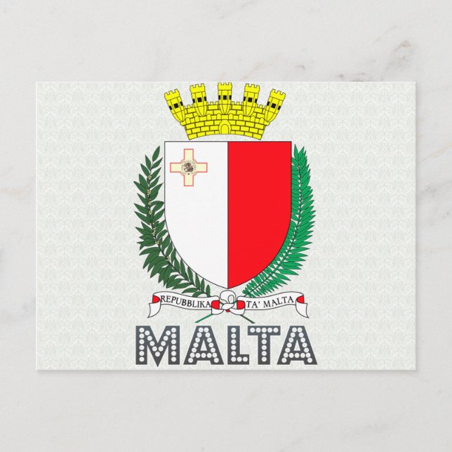 Malta-Wappen Postkarte (Vorderseite)