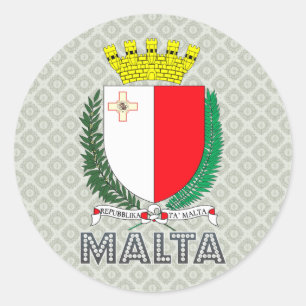 Malta-Wappen Runder Aufkleber
