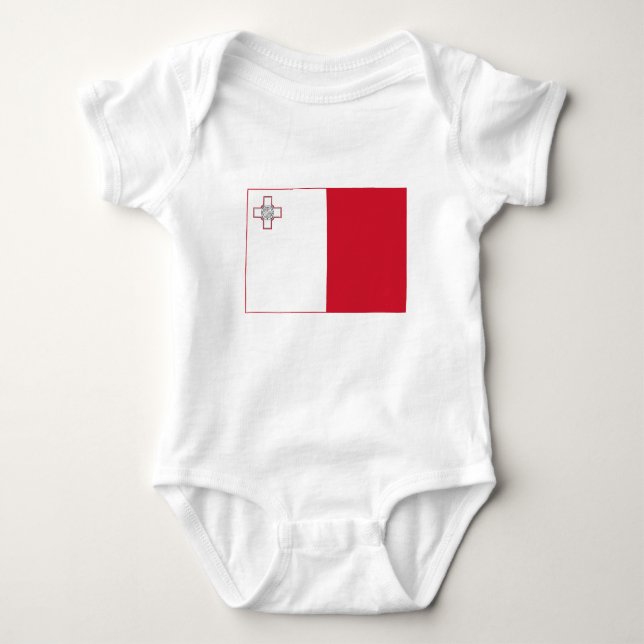 Maltaflagge Baby Strampler (Vorderseite)
