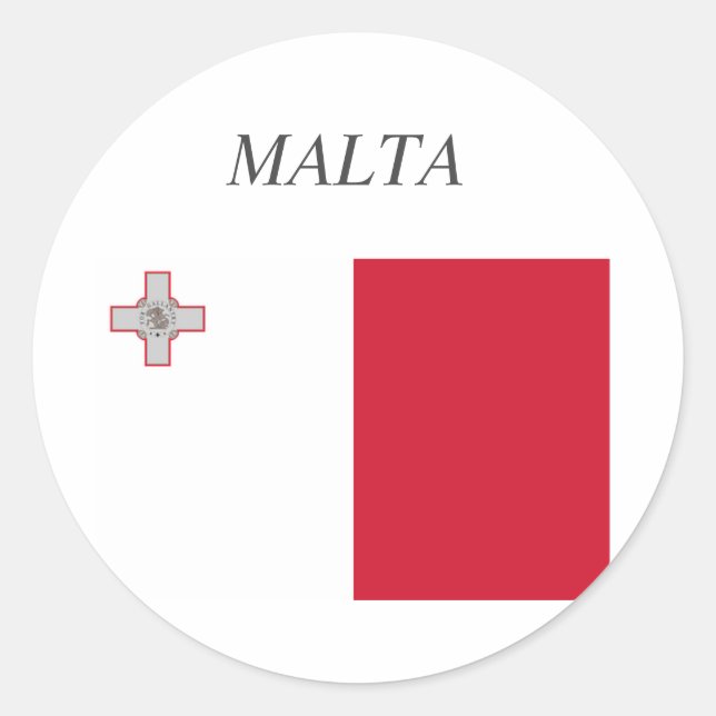 Maltaflagge Runder Aufkleber (Vorderseite)