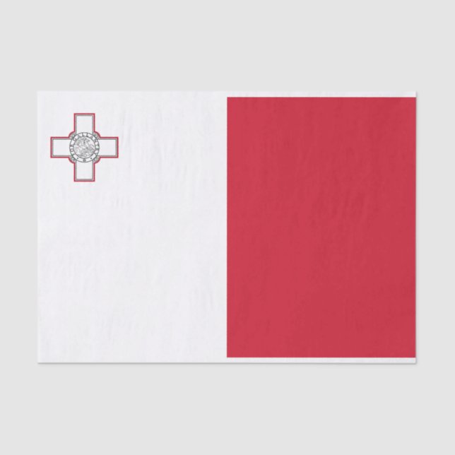 Maltaflagge Seidenpapier (Vorderseite)