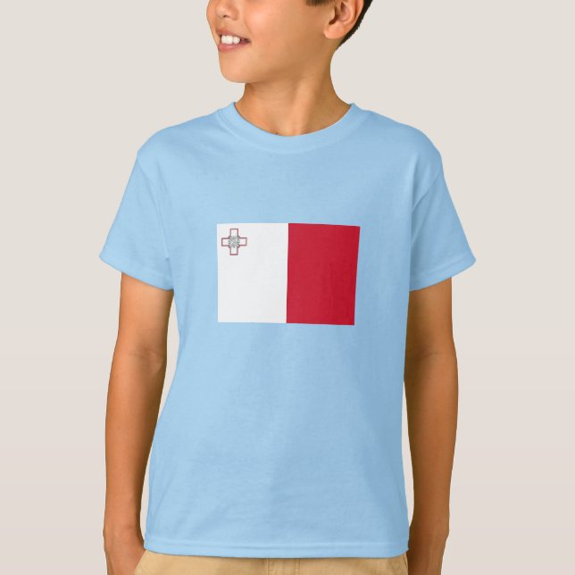 Maltaflagge T-Shirt (Vorderseite)