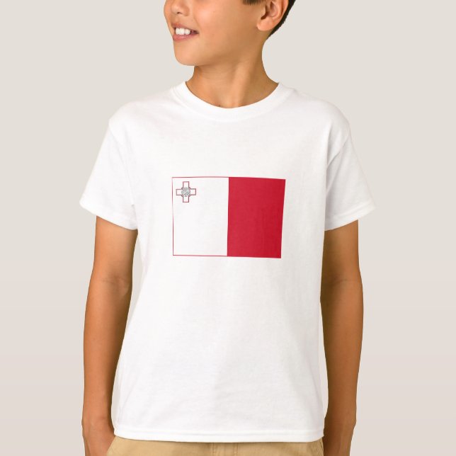Maltaflagge T-Shirt (Vorderseite)