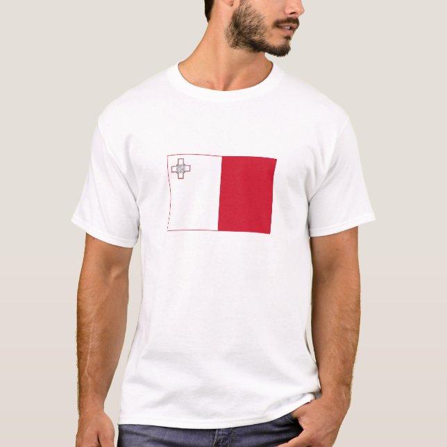 Maltaflagge T-Shirt (Vorderseite)