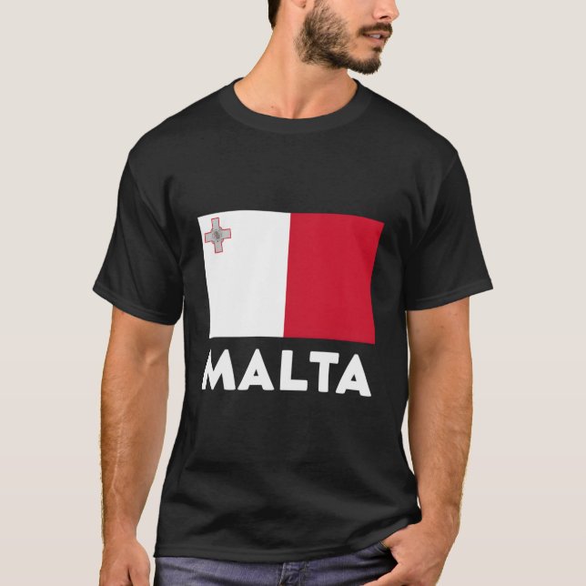 Maltaflagge T-Shirt (Vorderseite)