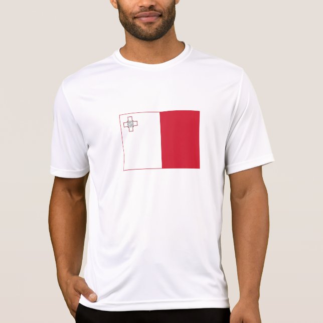 Maltaflagge T-Shirt (Vorderseite)