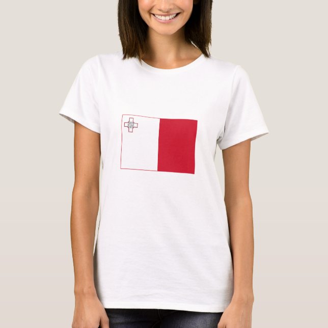 Maltaflagge T-Shirt (Vorderseite)
