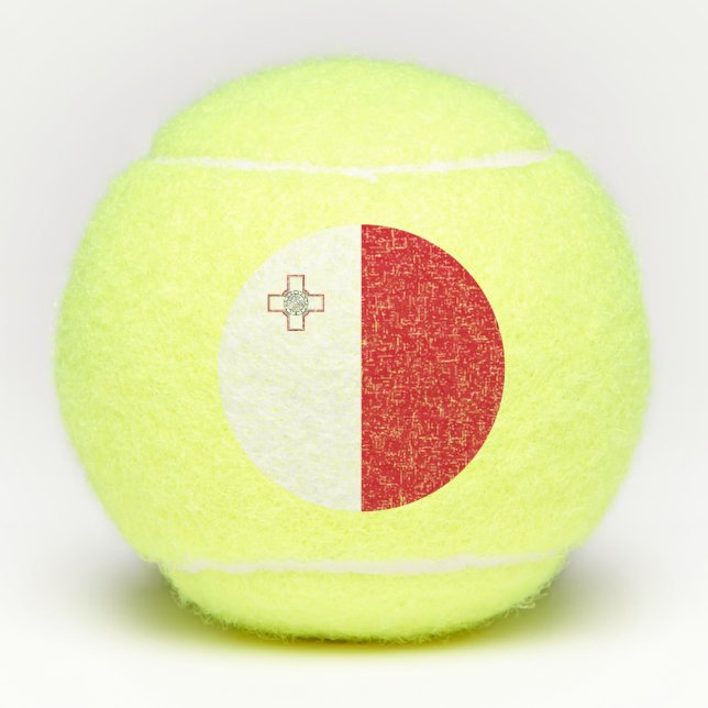Maltaflagge Tennisbälle (Vorderseite)
