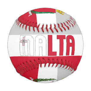 Maltas Flagge und Wappen Patriotisch Baseball